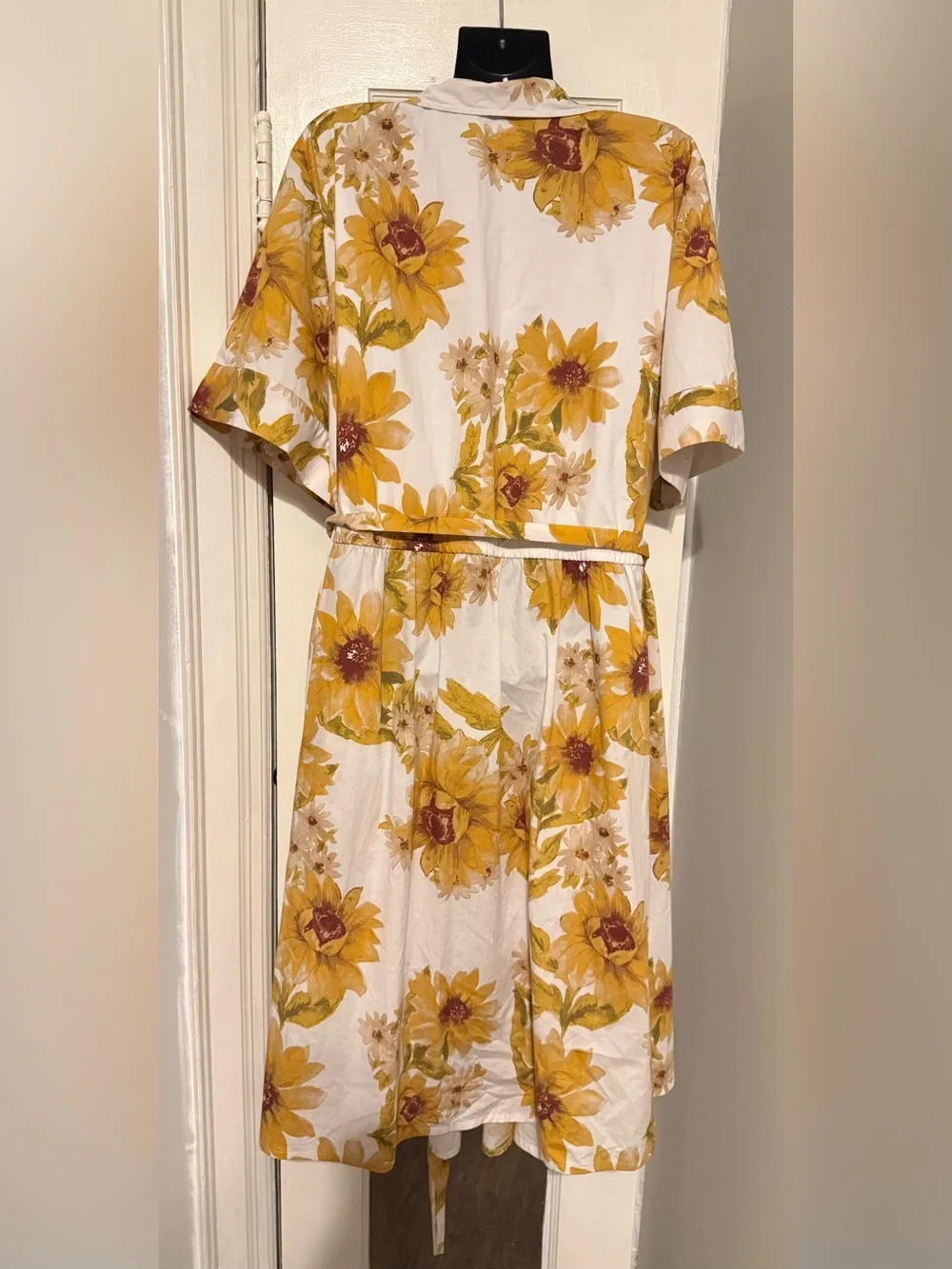 Jason Wu Sunflower Floral Button Down Shirt Dress Belted Cottagecore Plus 4X